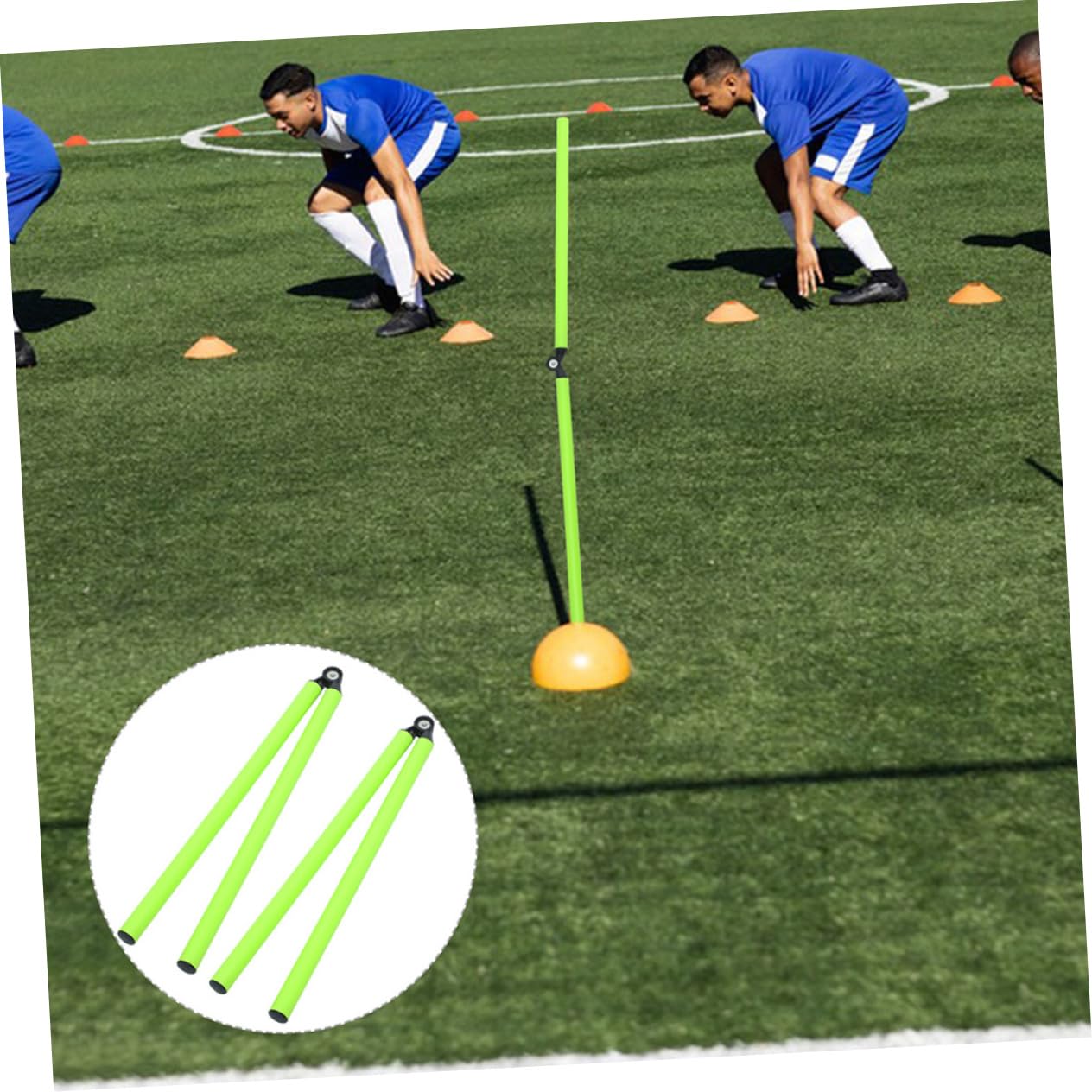 INOOMP 3pezzi per Allenamento Calcio Ostacoli per Agilità Calcio Asta Segnaletica Calcio Attrezzi per Allenamento Calcio per Basket Asta Segnaletica Abilità Basket Sportiva Attrezzatura