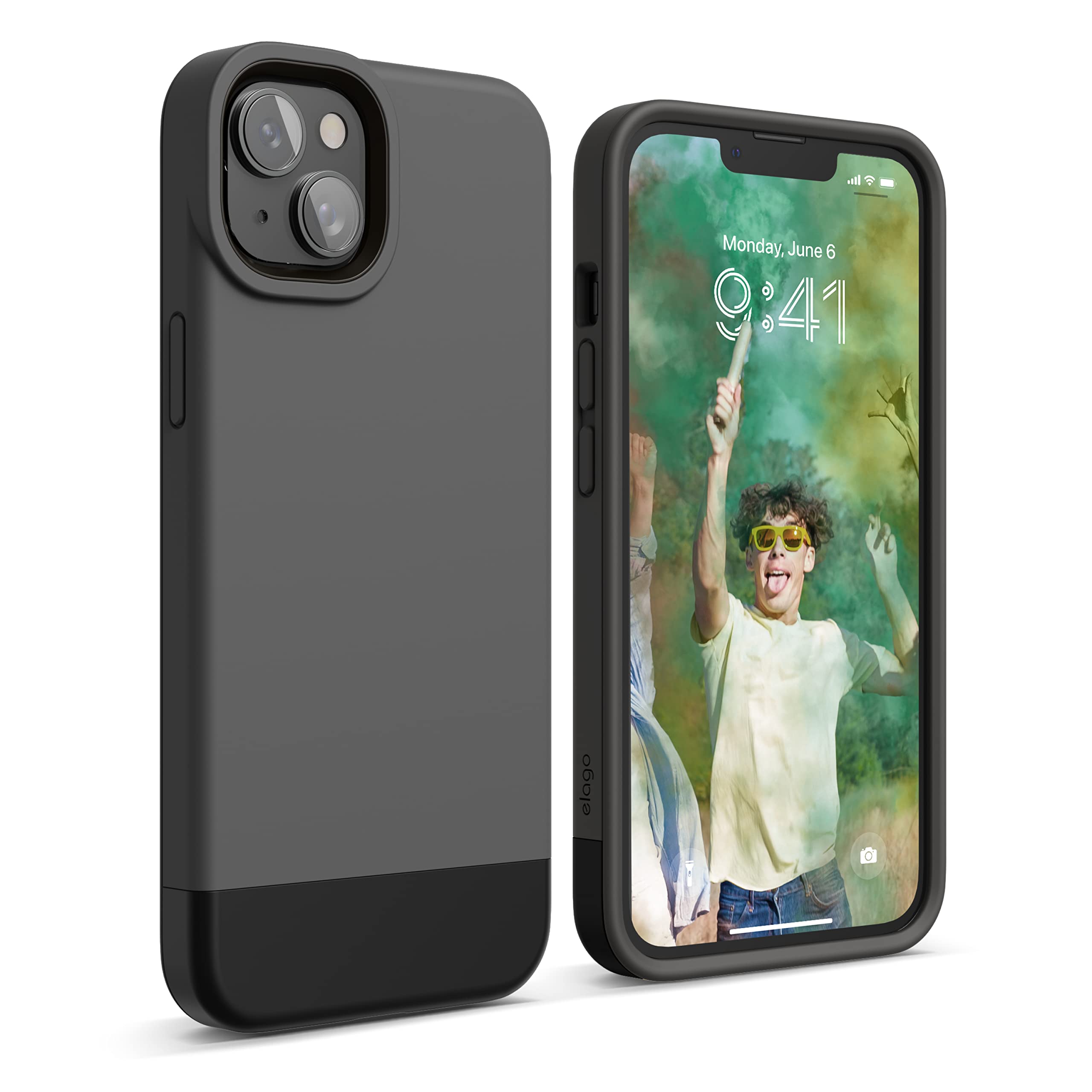 elago Glide Armor Case Designed for iPhone 14 Plus Case, Drop Protection, Shockproof Protective TPU Cover, Upgraded Shockproof, Mix and Match Parts, Enhanced Camera Guard [Dark Gray/Black] (B0B6TKQZ9X) Amazon Price History, Amazon Price Tracker