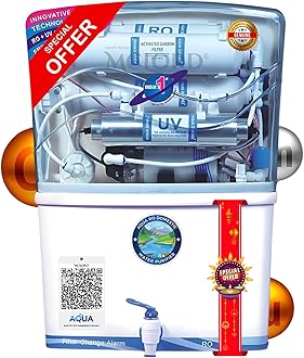 All India Group® Aqua Original RO Domestic Water Purifier (RO+ LED UV+ ORC COPPER+ HIGH TDS MEMBRANE+ TDS CONTROL) Fully Automatic, Best For Home/Office Purpose | 9 Stages | 18 LPH | 12 Liter Storage