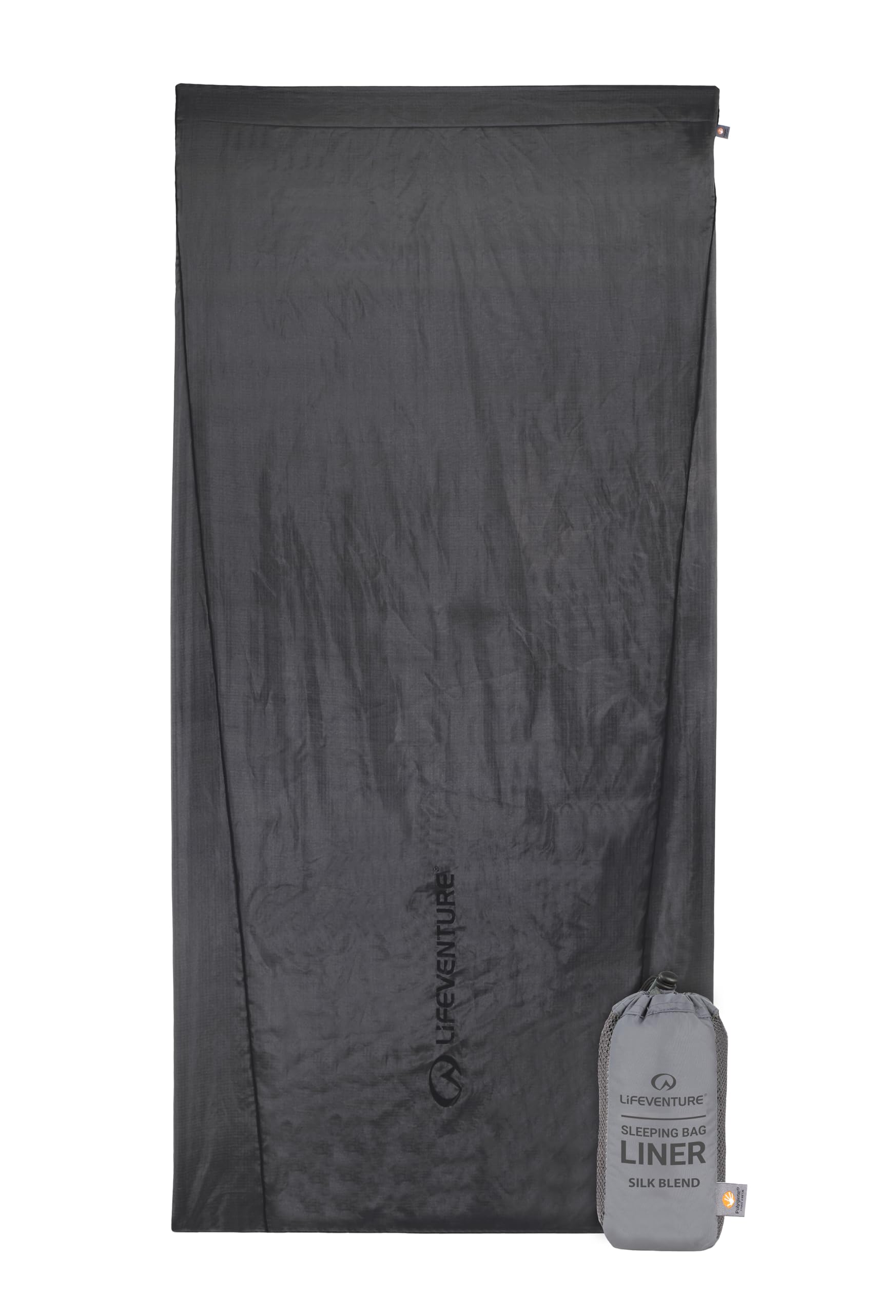 Lifeventure Silk Sleeping Bag Liner | Travel and Camping Sheet with Polygiene® to Use Alone or to Add Warmth to Sleeping Bag | Lightweight from 122g and Small Pack Size (Rectangular Shape)