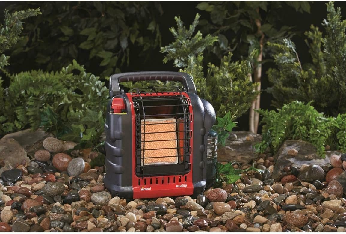 Mr. Heater MH9X 4-9000 BTU Portable Buddy Heater Bundle with 10-Feet Hose Propane Hose with Adapter (3 Items)