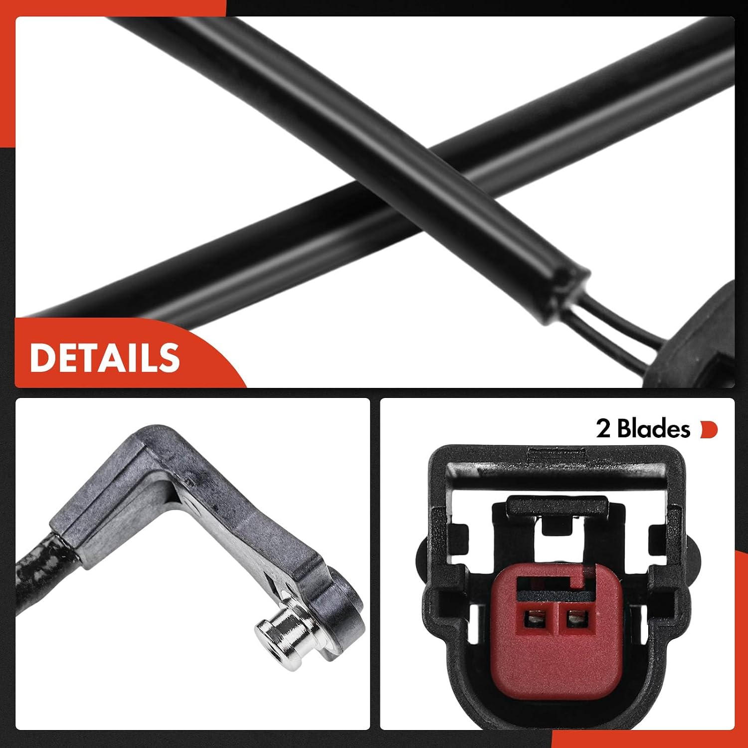 A-Premium Rear Disc Brake Pad Wear Sensor Compatible with Jaguar XF 2009-2015, XFR 2010-2015, XFR-S 2013-2015, XJ, XJR, XK, XKR