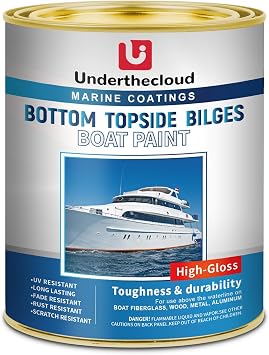 Boat Paint 35 Oz Gloss Red Marine Boat Topside Bottom Enamel Paint, Marine Paint for Boats, Wood, Fiberglass Aluminum Metals Oil-Based Epoxy Red
