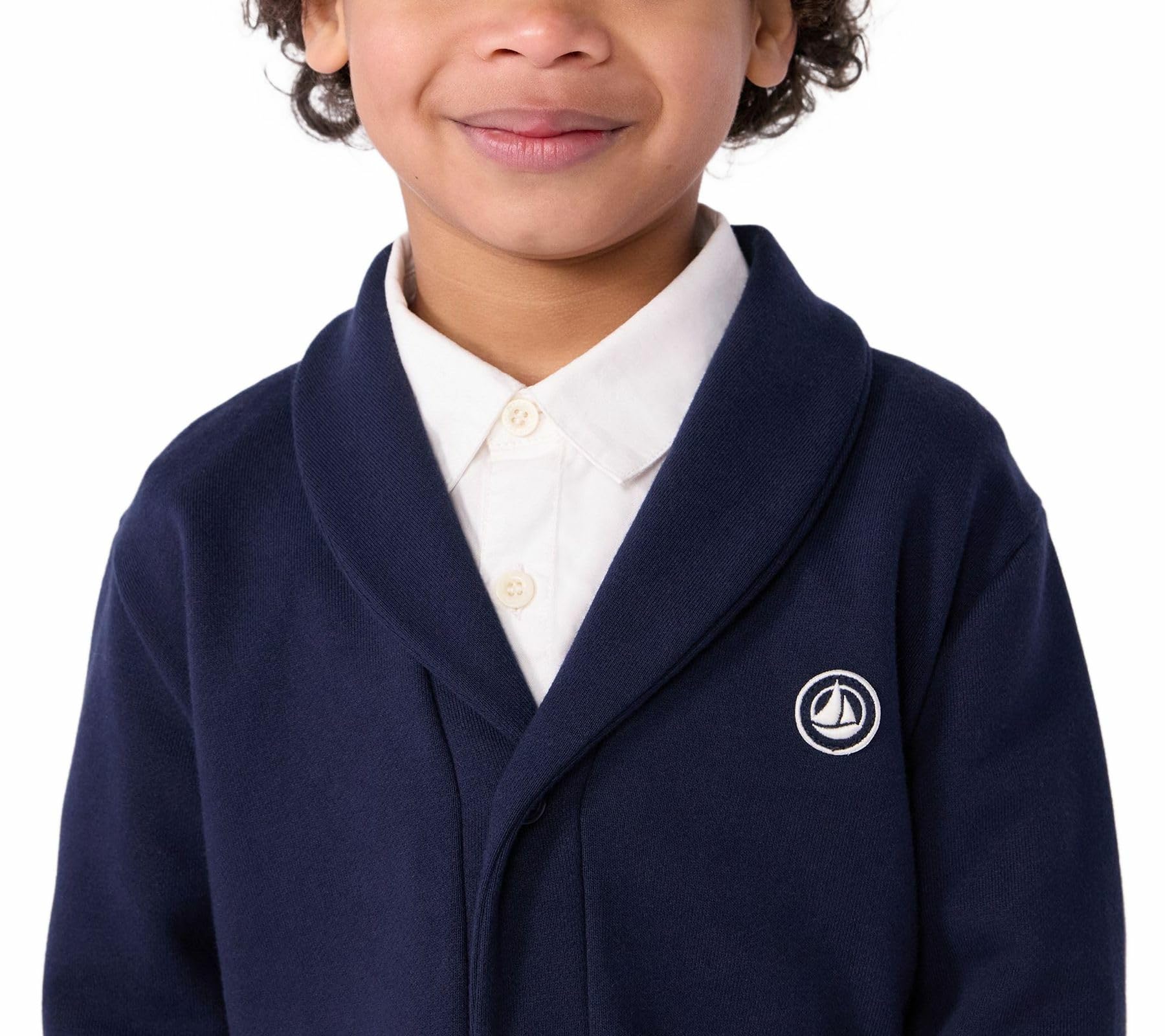 Petit Bateau Kardigan dziecięcy z gładkiej bawełny
