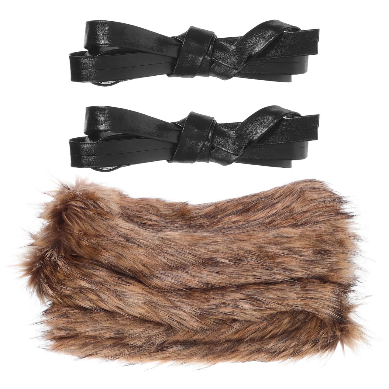 KALLORY 2 Pares Calentadores de Piernas Estilo Vikingo para Mujer Correas Ajustables y Poliéster Suave, Ideales para Cosplay y Fiestas Temáticas Retro y Únicos