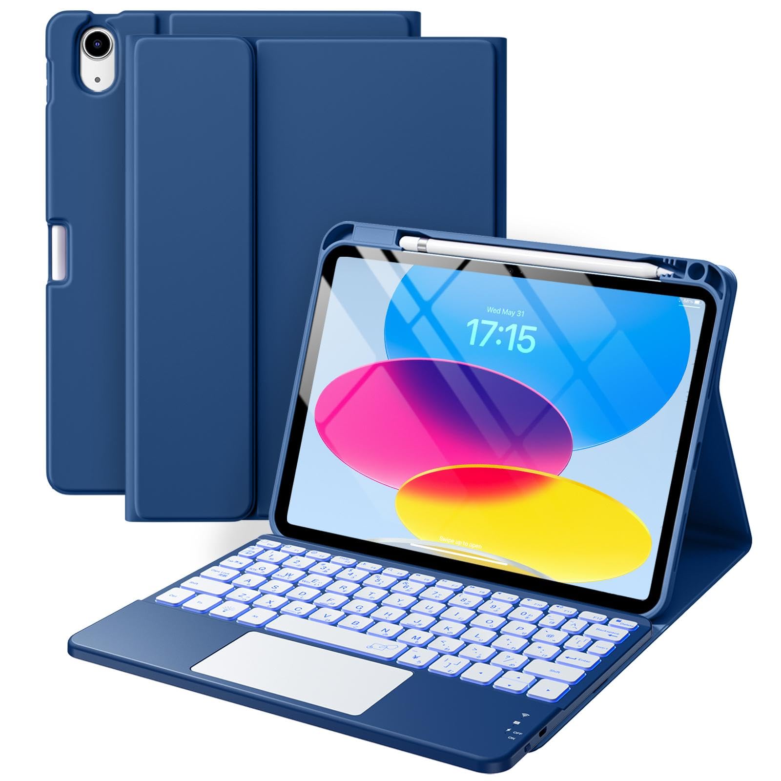 HETHOT 【TELEC認証取得済み】iPad用 キーボード付きケース - 第11世代 