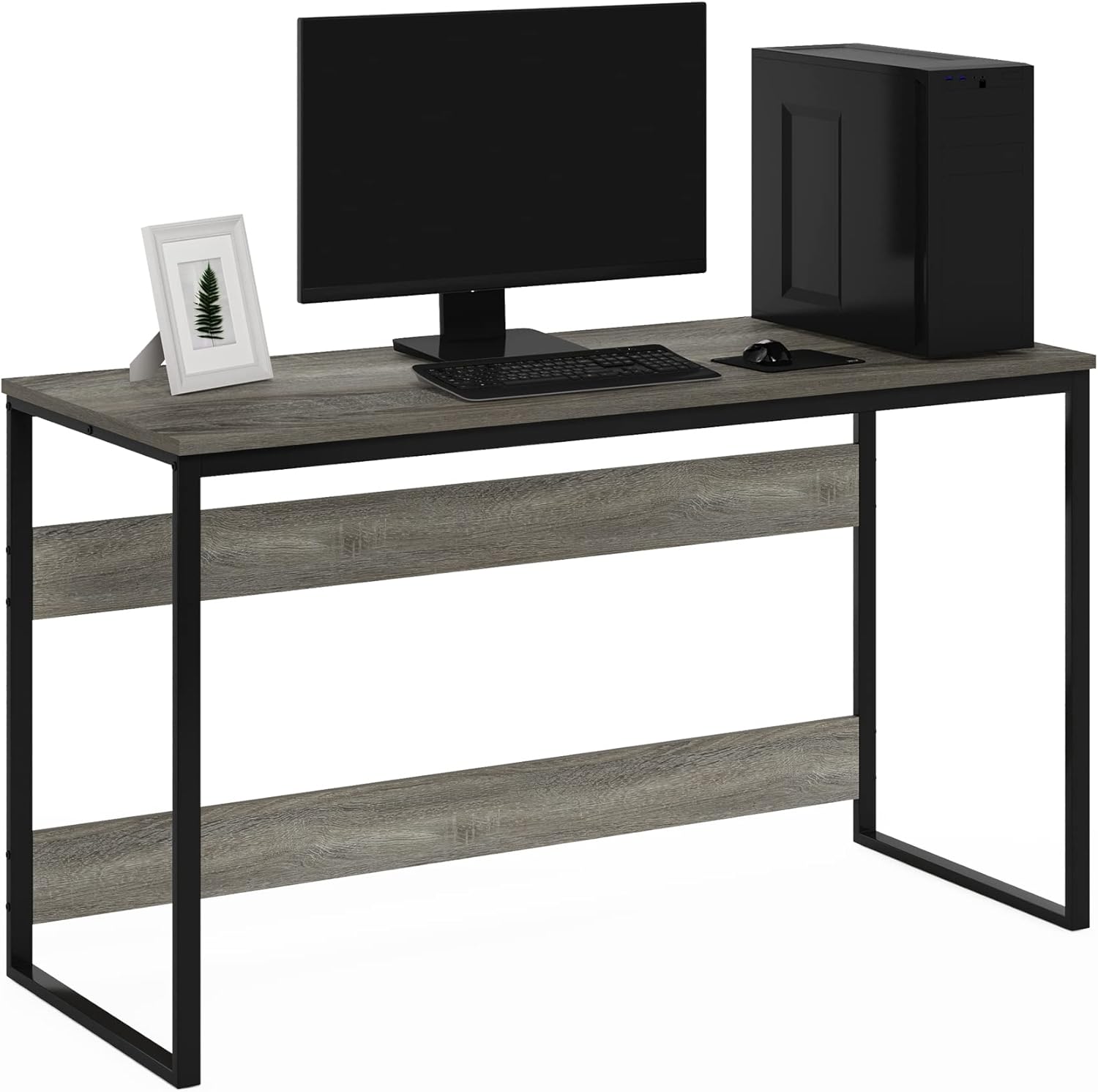 Furinno Simplistic A Frame Computer Desk, Dark Walnut