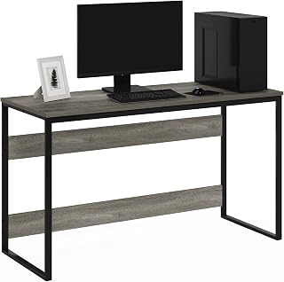 Moretti Computer Desk, Gaming Desk, Office Desk, 52 Width, for Home Office, Gaming, Study, Grey Oak