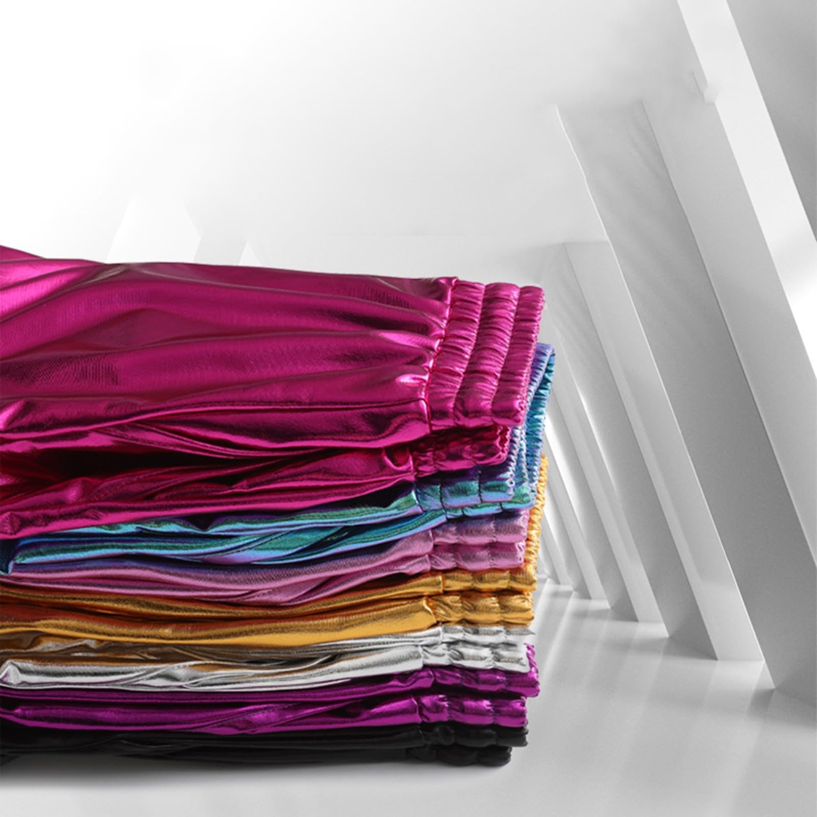 2025 - Pantalones de ejercicio de verano para niños (niños y niñas), pantalones de baile con ribete de cuero, pantalones cortos de tres cuartos, pantalones cortos de baile modernos, altura recomendada