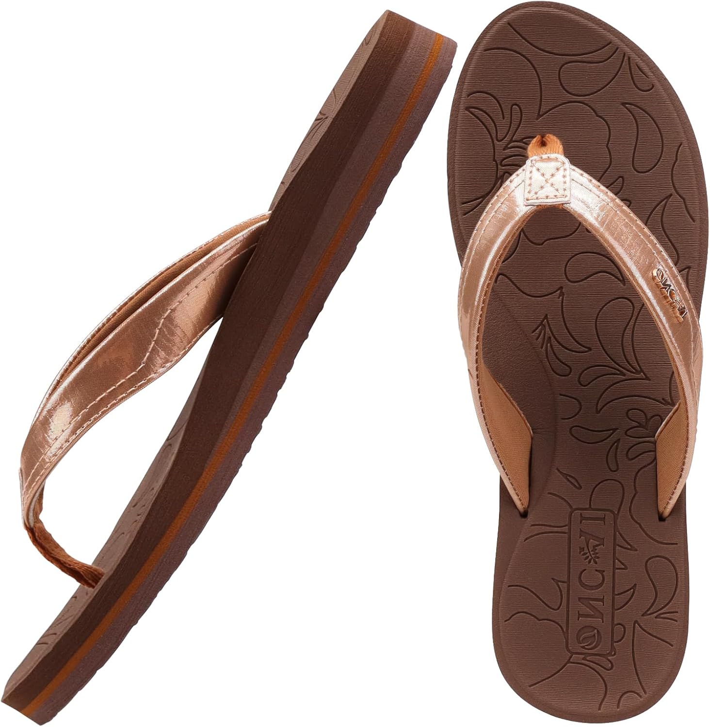 ONCAI Flip Flops Womens Yoga Mat Comfortable Beach Platform Sandals With Arch Support