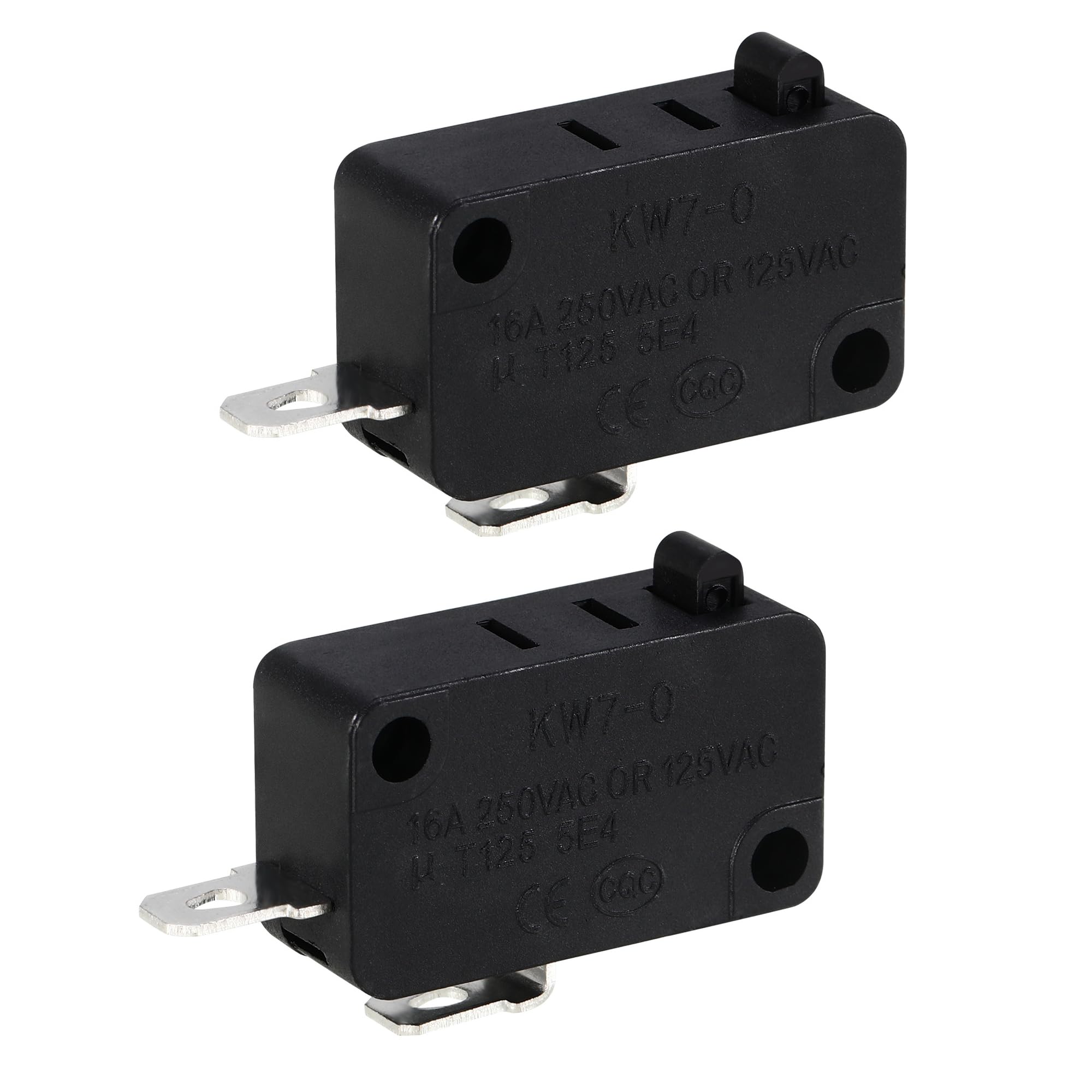 2 Packs Micro Switch KW7-0, Fit for Air Fryer XL Power XL Vortex Air Fryer, Normally Open 3 Pins 1NO 1NC Microswitches for Microwave Oven Welding Gun Induction Cooker, 16A 125V/250V