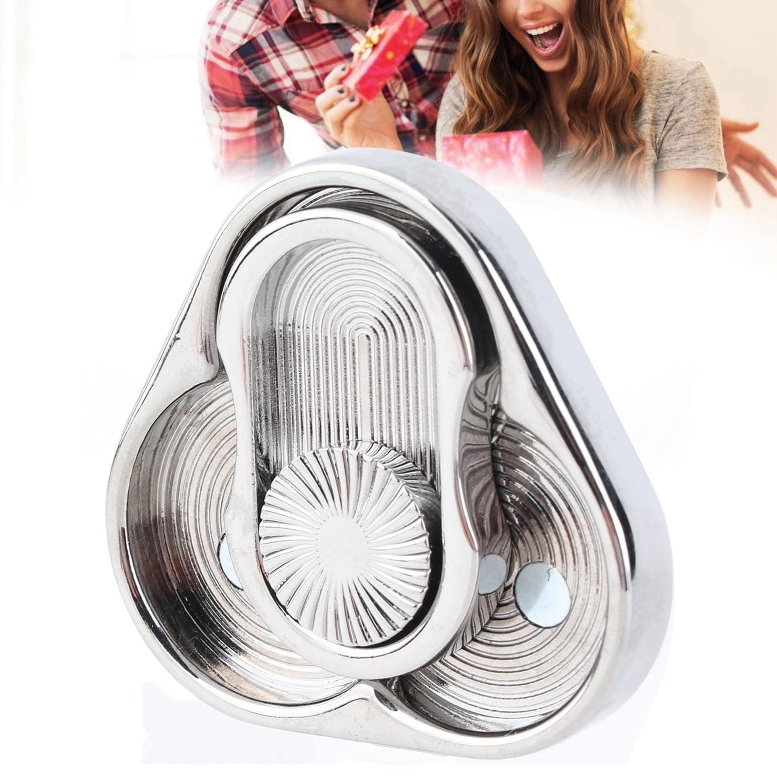 Sensoryczne Fidget Spinners Zabawki, Trójkątny Obrót Metal ADHD Autyzm Lęk Stress Relief Push Slider Toy