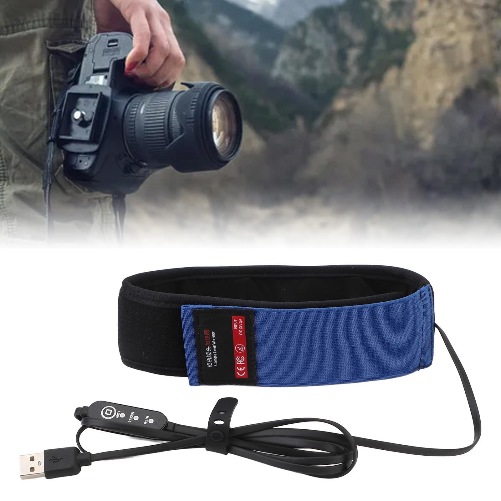 Riscaldatore USB per Lenti, Schermo Anticondensa per Telescopi, Protezione Anticondensa Flessibile per Telescopi, Mirini, Scaldalenti per Fotocamere Digitali, Striscia (425 mm)