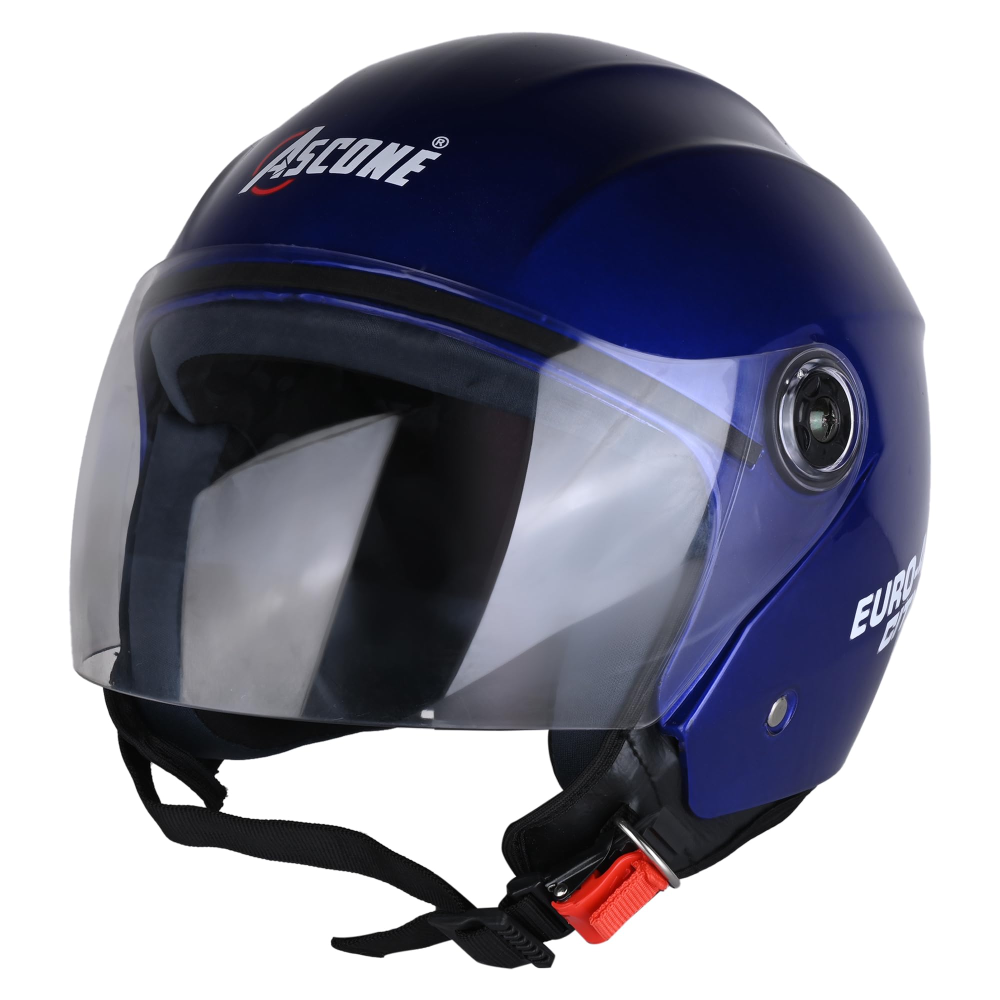 ASCONE® ISI 4151 Certified Euro 4 City Open Face Two Wheeler Helmet with Clear Visor
