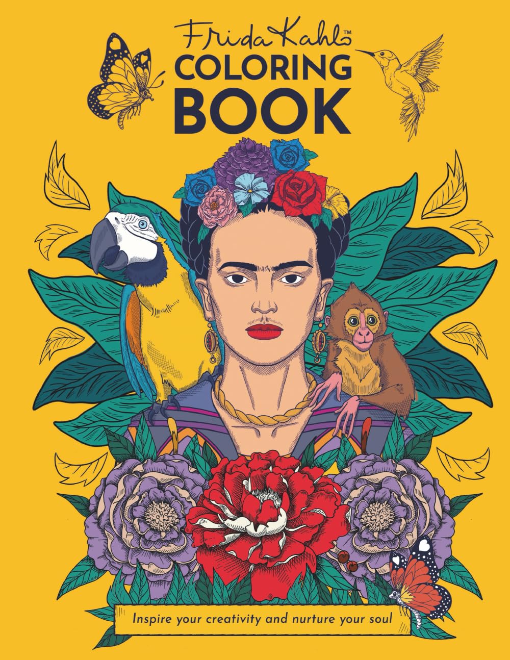 Frida Kahlo - Official Coloring Book: A Journey Through 64 Pages of Art, Creativity & Expression