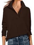 ANRABESS Womens Polo V Neck Long Sleeve Sweaters Lightweight Dressy Casual Business Basic Knit Pullover Top 2025 Fall Outfits
