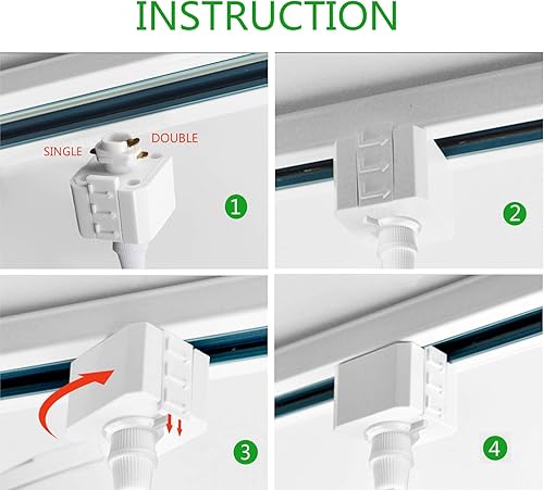 Miniatura 47 de Kiven Lámpara de pista tipo H, moderna luz colgante de pista de aureo, longitud ajustable, pedante de luz de pista para dormitorio, cocina, hogar