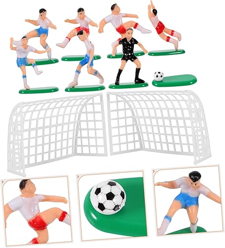 Miniatura 4 de Gadpiparty 1 juego de accesorios decorativos para tartas, accesorios de equipo de fútbol, jugadores de fútbol, figuras de jugador de fútbol,