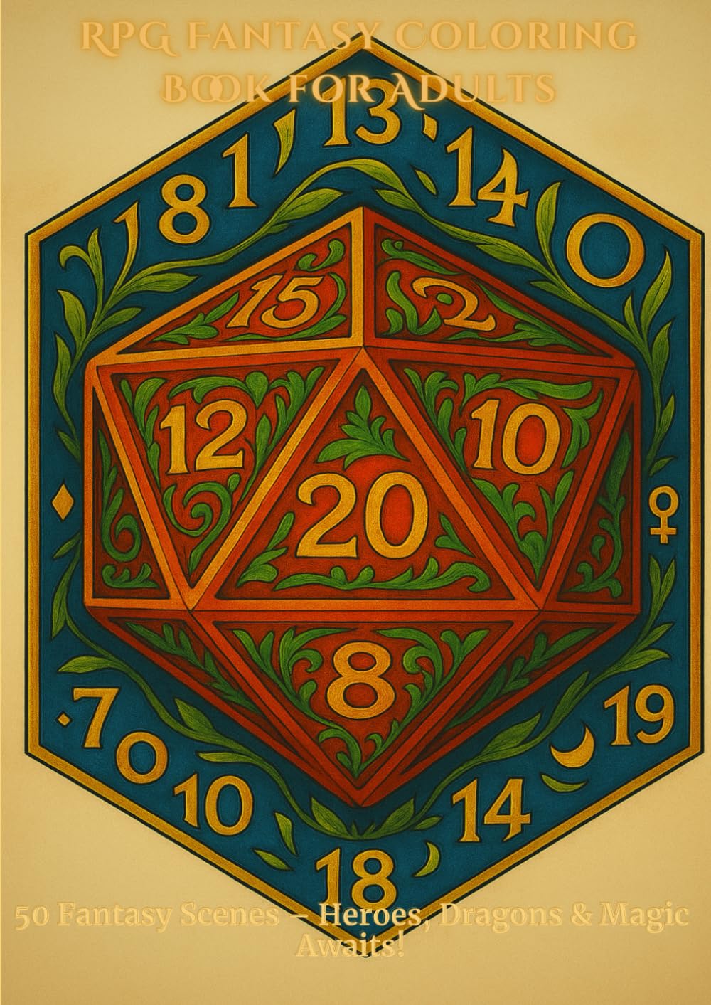 RPG Fantasy Coloring Book for Adults – Epic Quests, Dragons & Mystical Realms: 50 Fantasy Scenes Inspired by Role-Playing Adventures
