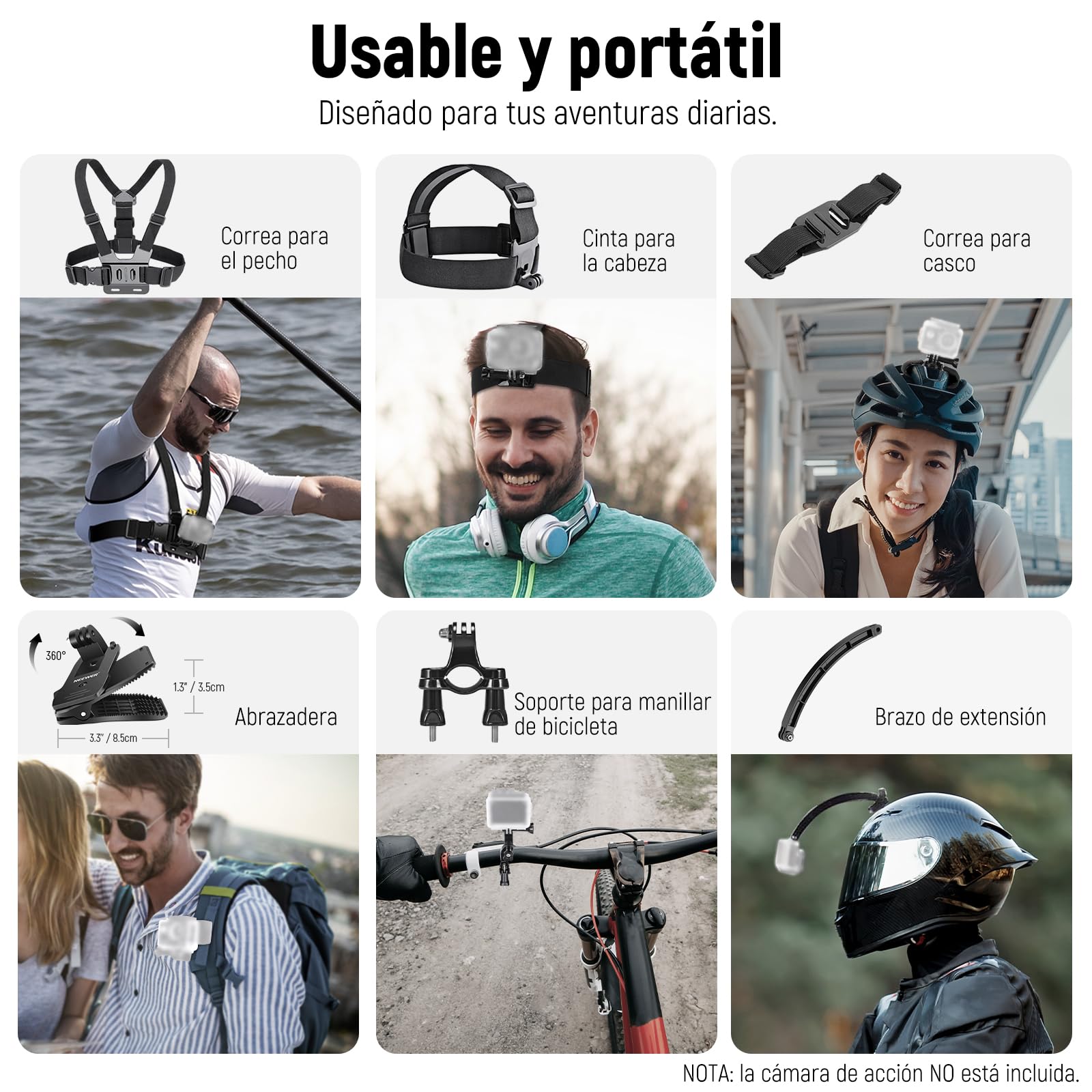 NEEWER 50 in 1 Action Camera Accessory Kit Compatible with GoPro DJI — Amazon image 3