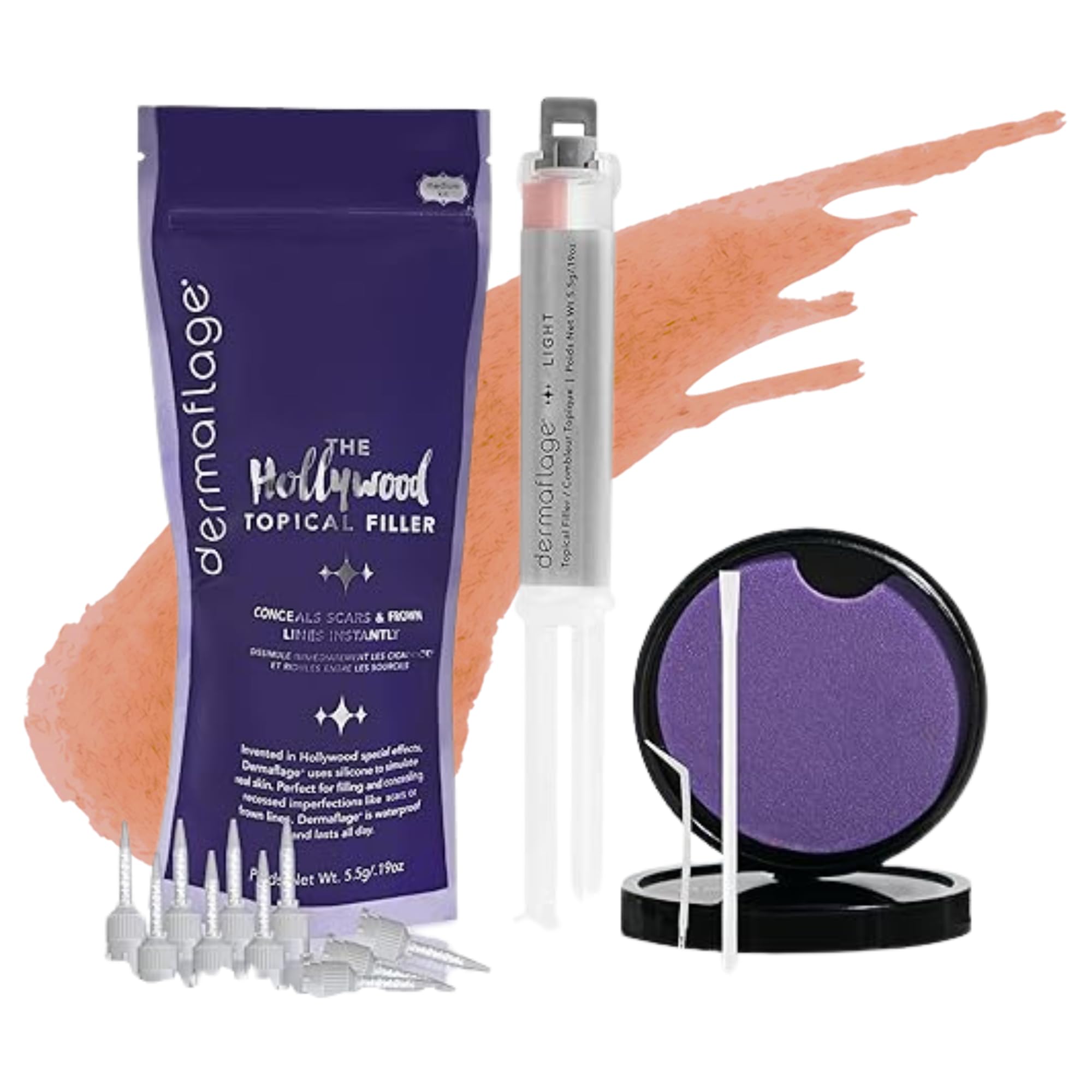 Dermaflage Narben Make-up Concealer, Aknennarben Filler, Narben Abdeckung, 1 Monatsvorrat