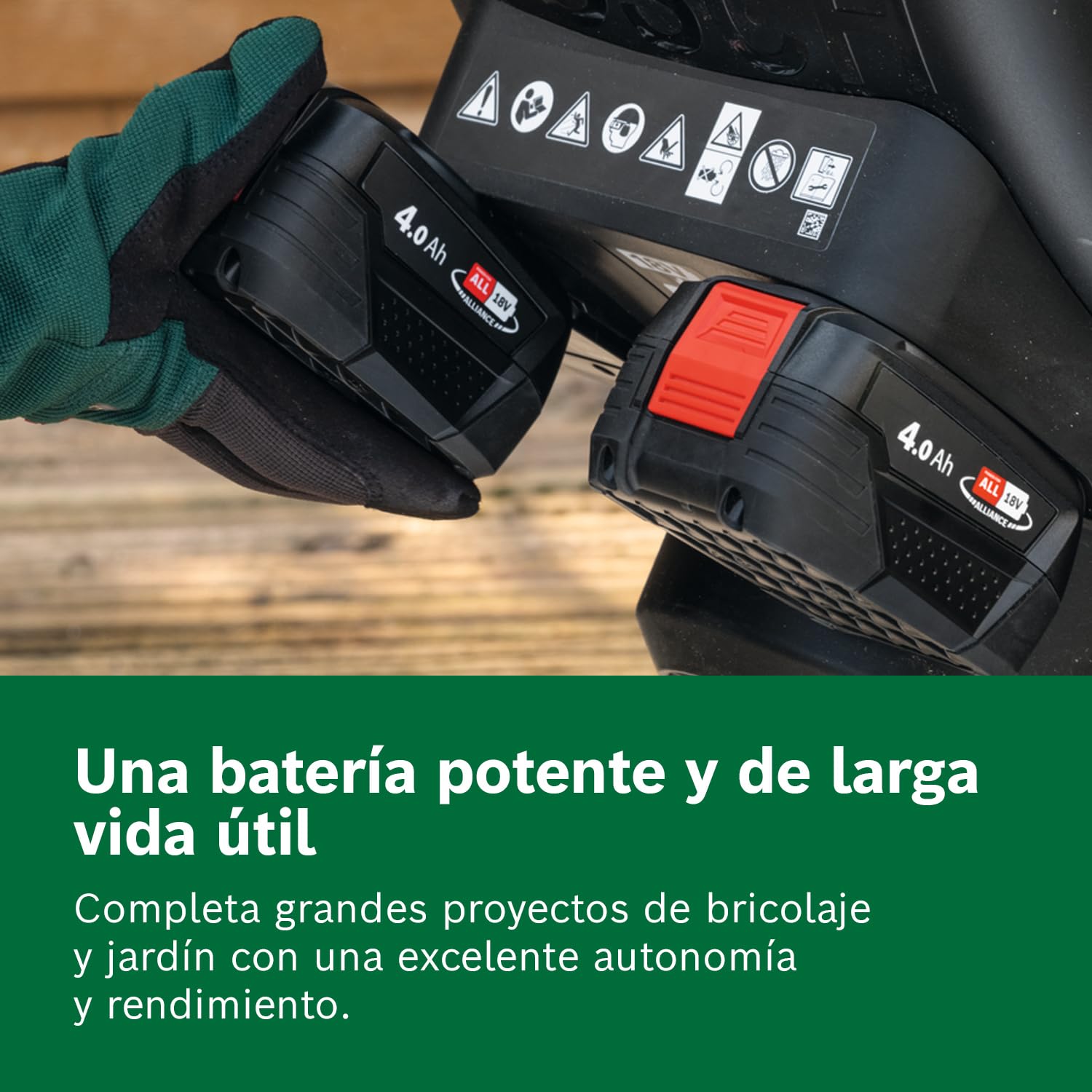 Bosch batería PBA 18V 4.0Ah W-C (Sistema de 18 voltios, 4,0 Ah, en Caja)