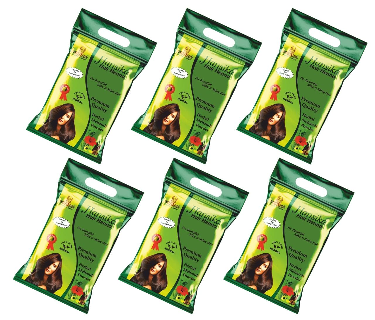 Buy Hansika Hair Henna Premium Herbal Mehandi Powder (PACK OF 6