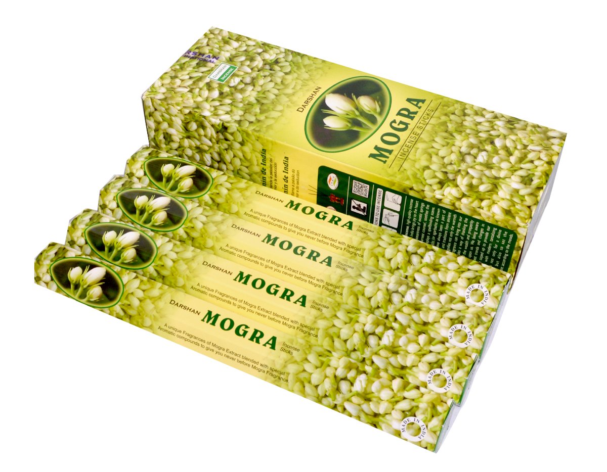 6 Box/Pack 120 Sticks Total Mogra Darshan Quality Incense Fragrance from India