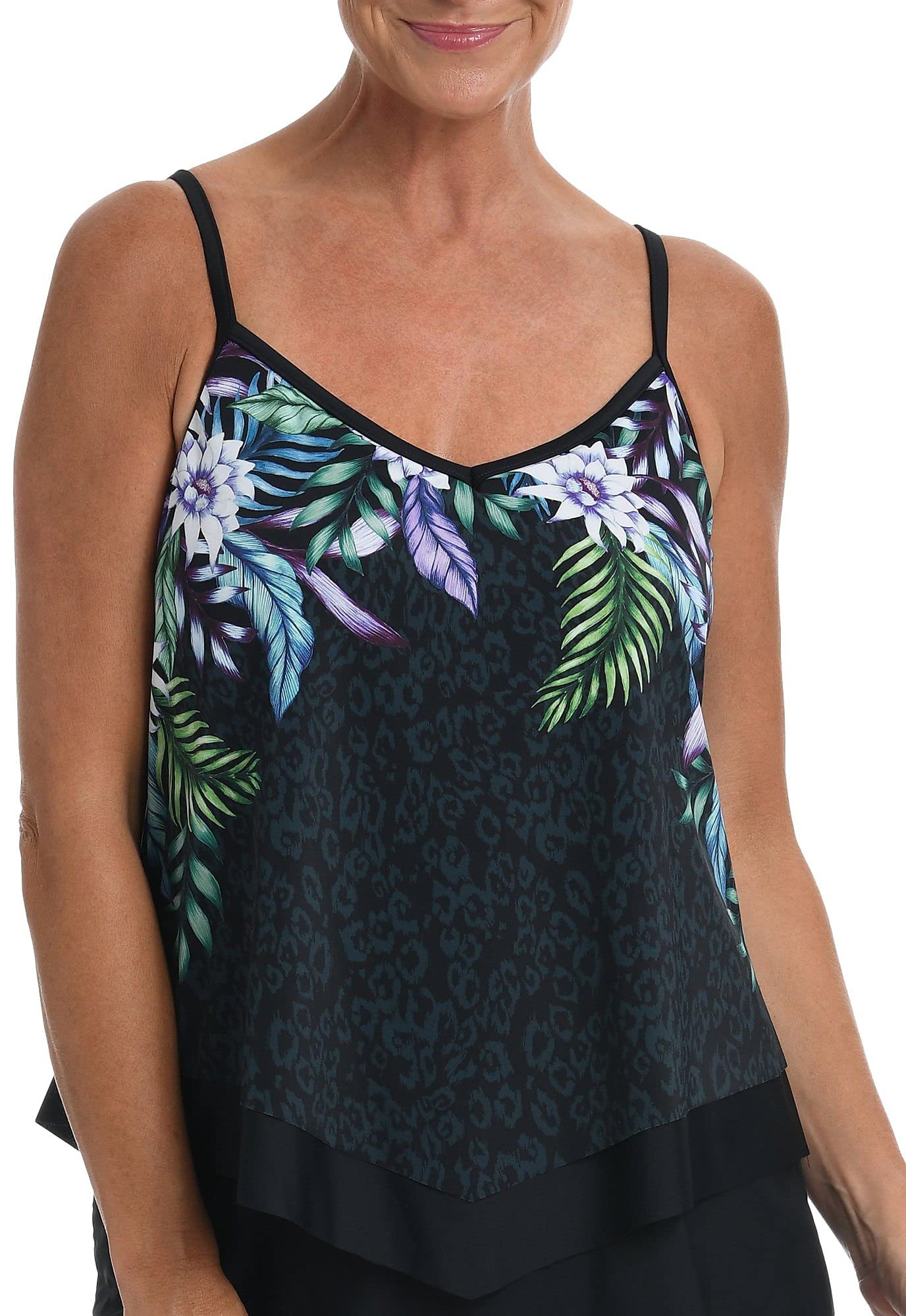 V-Neck Flutter Sleeve Belt One Piece Swimsuit - Meet.Curve - Meet.Curve - View #3
