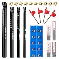 Vista 1 de 14 piezas de juego de barras perforadoras de torno 4 piezas de 95 grados S07K/ S08K/ S10K/ S12M-SCLCR06 soporte de barra perforadora de torno