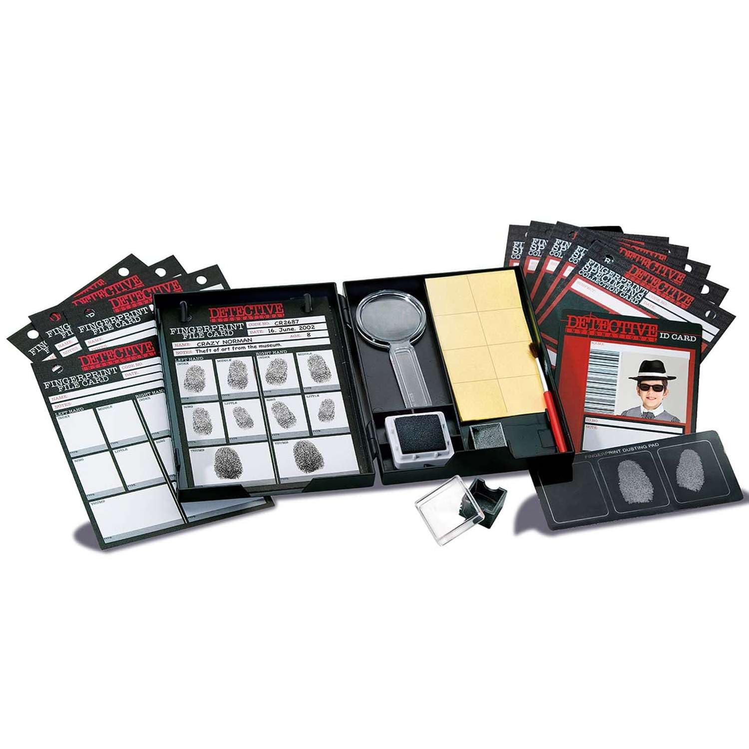 4M 00-03248 KidzLabs Set Impronte Digitali, Kit Scientifico per Bambini, Gioco Investigativo e Detective per Scoprire Indizi e Misteri, Multicolore, Regalo Creativo, dagli 8 anni
