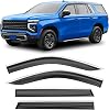 Shatterproof Taped-On Window Deflectors for Chevrolet Chevy TahoeGMC Yukon 2021-2025 with ChromeTrim, Rain Guards, Window Visors for Car, Vent Deflector, 4pcs