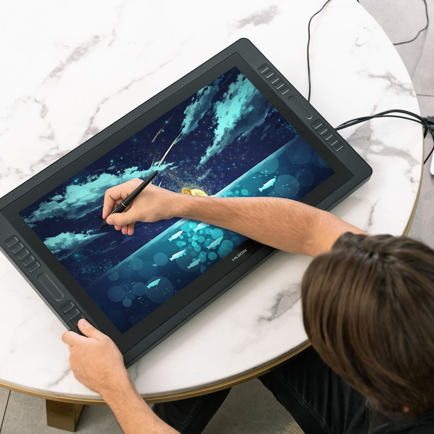 Prоmо Dіѕсоunt Uр Tо 70% оƒƒ HUION Kamvas Pro 24 Graphic Drawing Monitor Pen Display Drawing Tablet Screen Full-Laminated Tilt Function Battery-Free Stylus, 8192 Pen Pressure and 20 Shortcut Keys