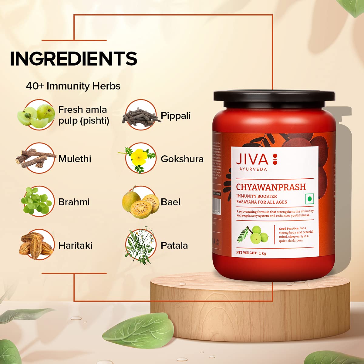 Jiva Chyawanprash | Goodness of Ayurveda | 100% Pure & Natural & Rich in Vitamin-C | Natural Rejuvinator & Immunity Booster | For Men & Women 1kg (Pack of 1) 5 719ulmkMgFS. SL1200