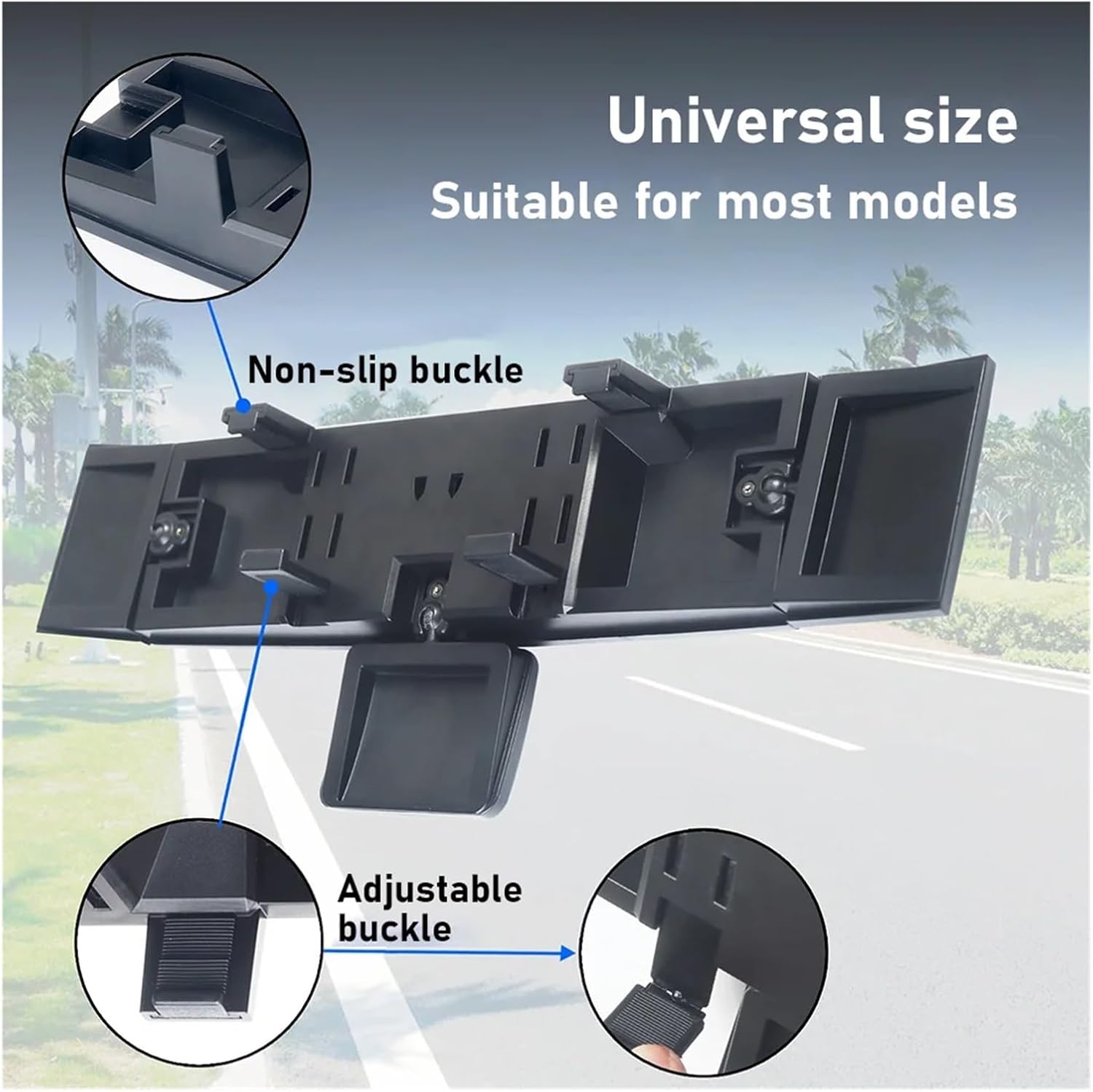 Central Rearview Mirror Car Mirrors Rear View Mirror 360° Wide Angle Panoramic Assisting Large Vision Interior Monitor Automotive Accessories Universal