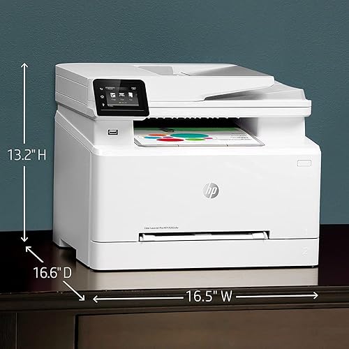 Miniatura 6 de HP Laserjet Pro MFP M283cdw - Impresora láser a color inalámbrica Ethernet todo en uno, color blanco, escaneo de impresión de fotocopia, 22 ppm,
