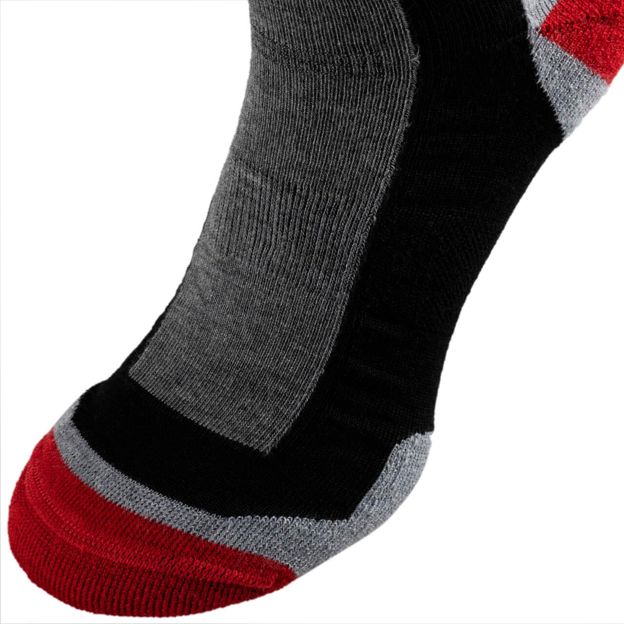 Alpinus Skarpety merino coolmax Sveg Low szaro-czerwone para FI18448