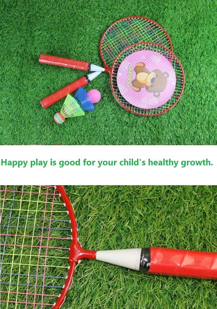 Badminton Racket for Children 1 Pair, Nylon Alloy Durable Badminton Racquet Set for Kids Indoor/Outdoor Sport Game（Including 4 Badminton and 2 Table Tennis） (Blue) : Sports & Outdoors