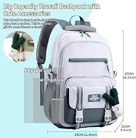 Sweet Flower Backpack – Cute Aesthetic Laptop Backpack For Women, Large Capacity Daypack For Travel & School - View #5
