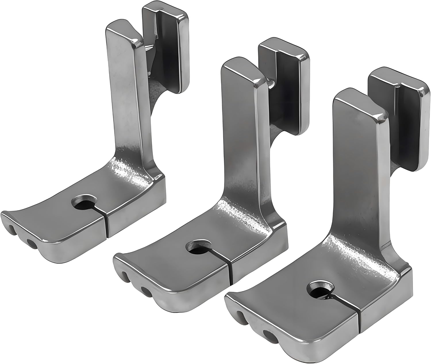 3pcs High Shank Double Welt Piping Presser Foot #36069DG Compatible with JUKI Brother Singer CONSEW Industrial Single Needle Sewing Machines (1/8+3/16 +1/4)