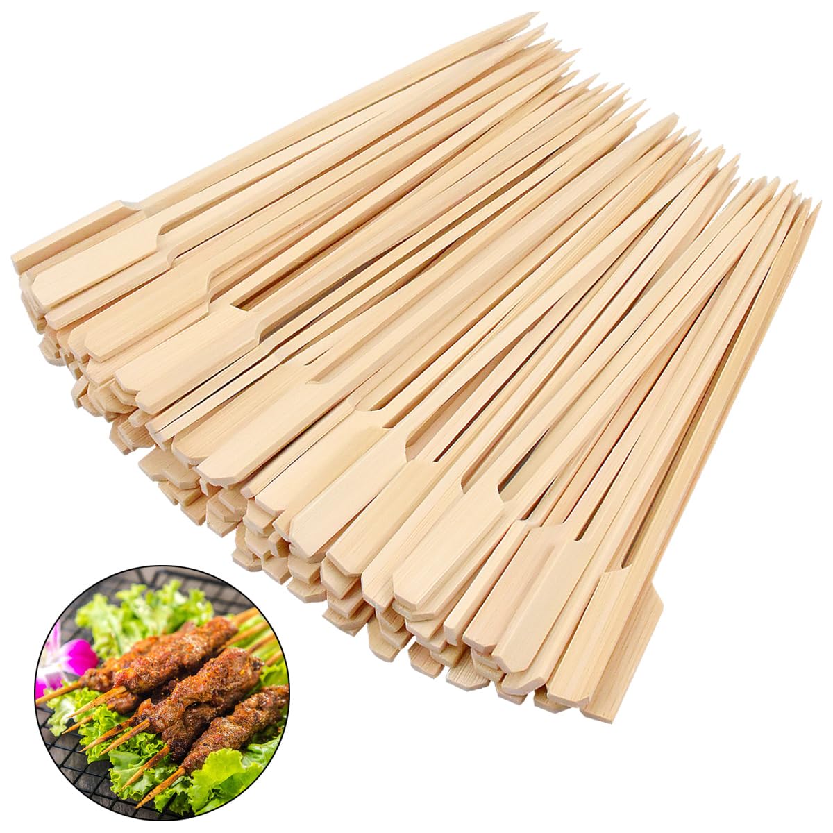 Pique Brochette Bois 100 Pics En Bambou Pour Apéritif - Brochettes Amuse-bouches, Fruits, Barbecue Piques Cocktail