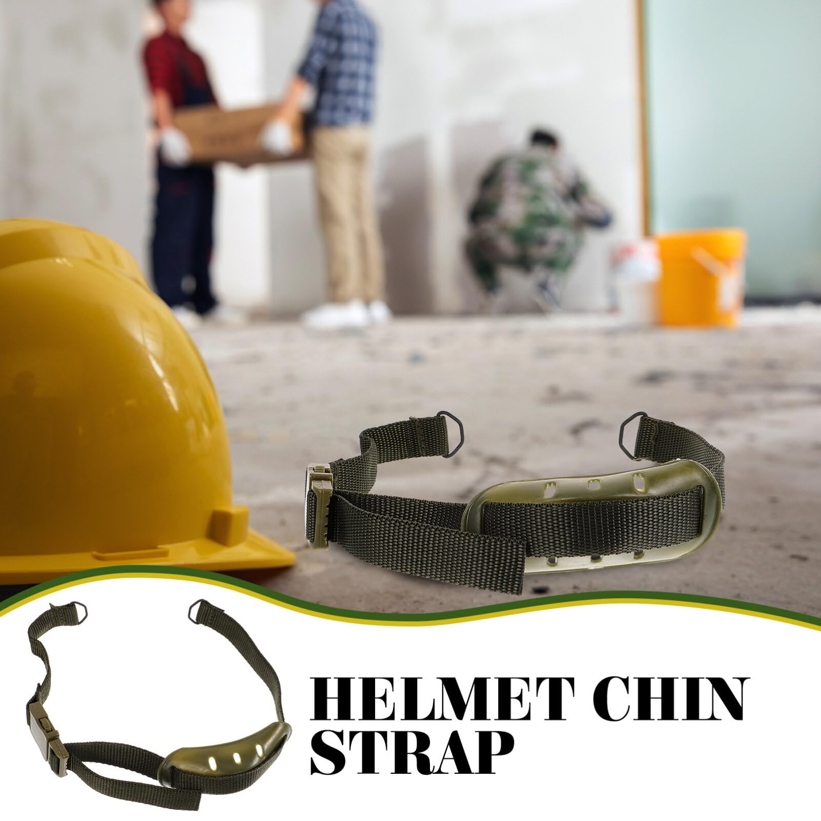 Mentonnière Pour Casque De Sécurité - Sangle Réglable - Compatible Plupart Des Casques Chantier