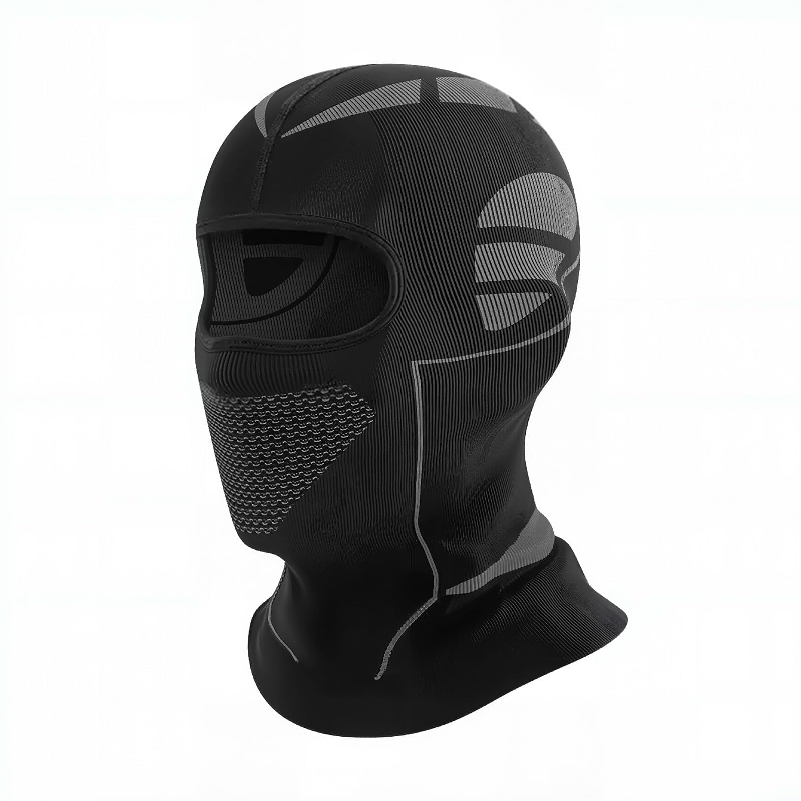 Motorcycle Balaclava Face Mask for Men | Breathable Under Helmet Liner for Dust & Sun UV Protection | Tactical Riding Gear (Mecha Black)-image-44
