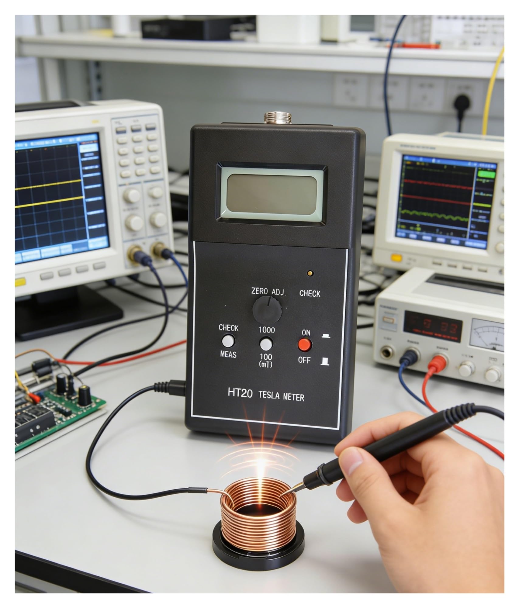 Apparecchio Elettromagnetico For Misuratore Di Gauss Digitale HT20 Ad Alta Precisione Misurazione di Precisione