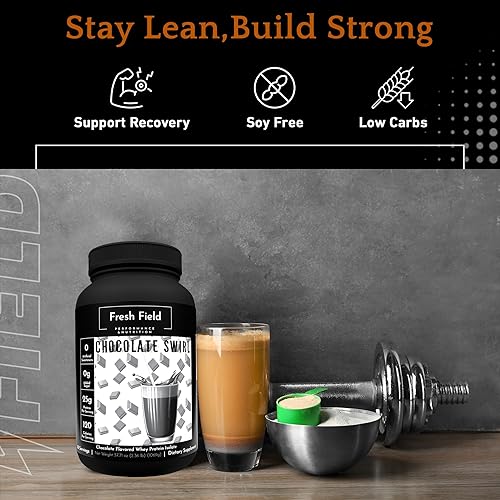 Miniatura 7 de Proteína de chocolate en polvo  0.88 oz aislado de proteína de suero de leche, sin gluten y sin soja, sin azúcar, 30 porciones  Polvo de proteína de