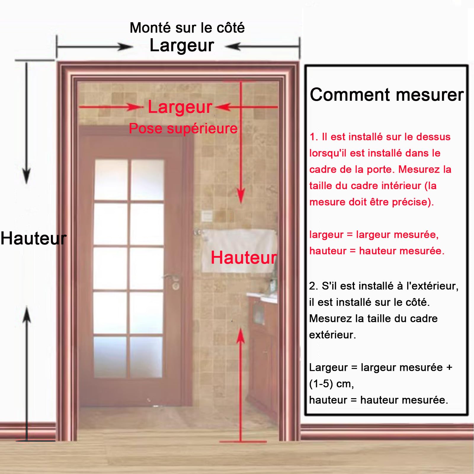 Rideau de Porte Perle de Bambou Naturel,Rideaux De Perles Bois Suspendus Décoration,Séparateur de Pièce,Pare-Vue,pour Chambre Salon Couloirs Porch (50cm x 100cm(51 Stränge))