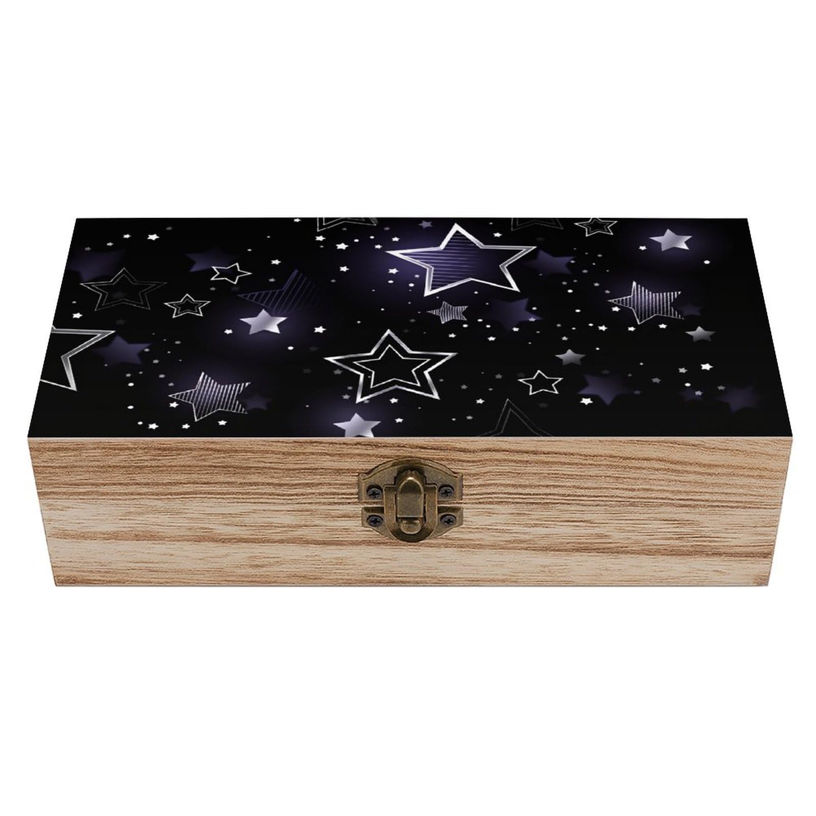 asbwuo Star Vintage Wooden Keepsake Box