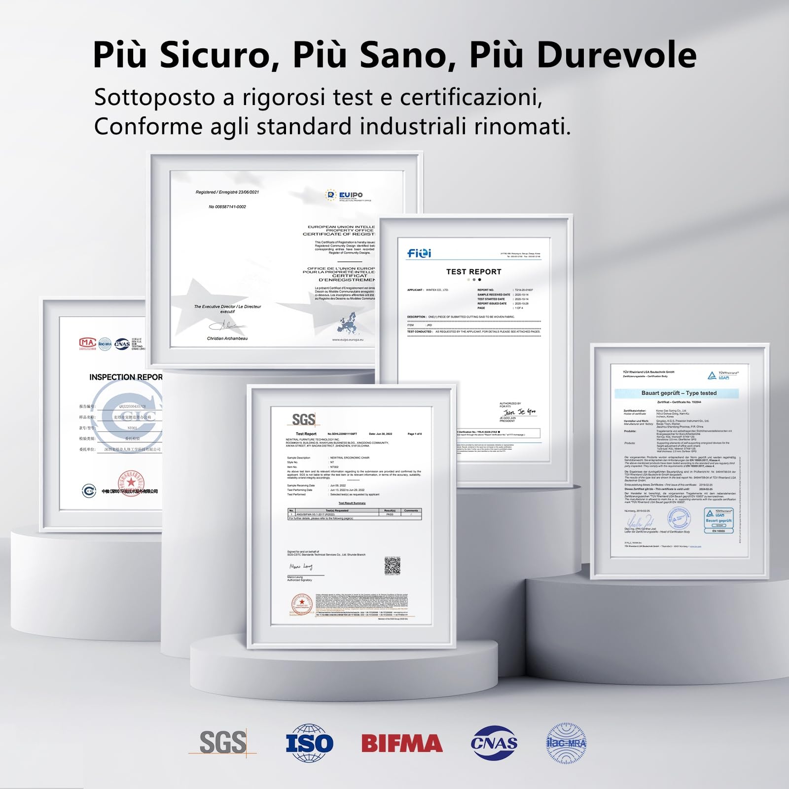 Newtral MAGICH003 Sedia Ufficio Ergonomica Lombare, Sedia Scrivania Poltrona Ergonomica con Braccioli Regolabile, Ergonomic Office Chair Oscillazione a 96-126° (MAGICH003, Nero)