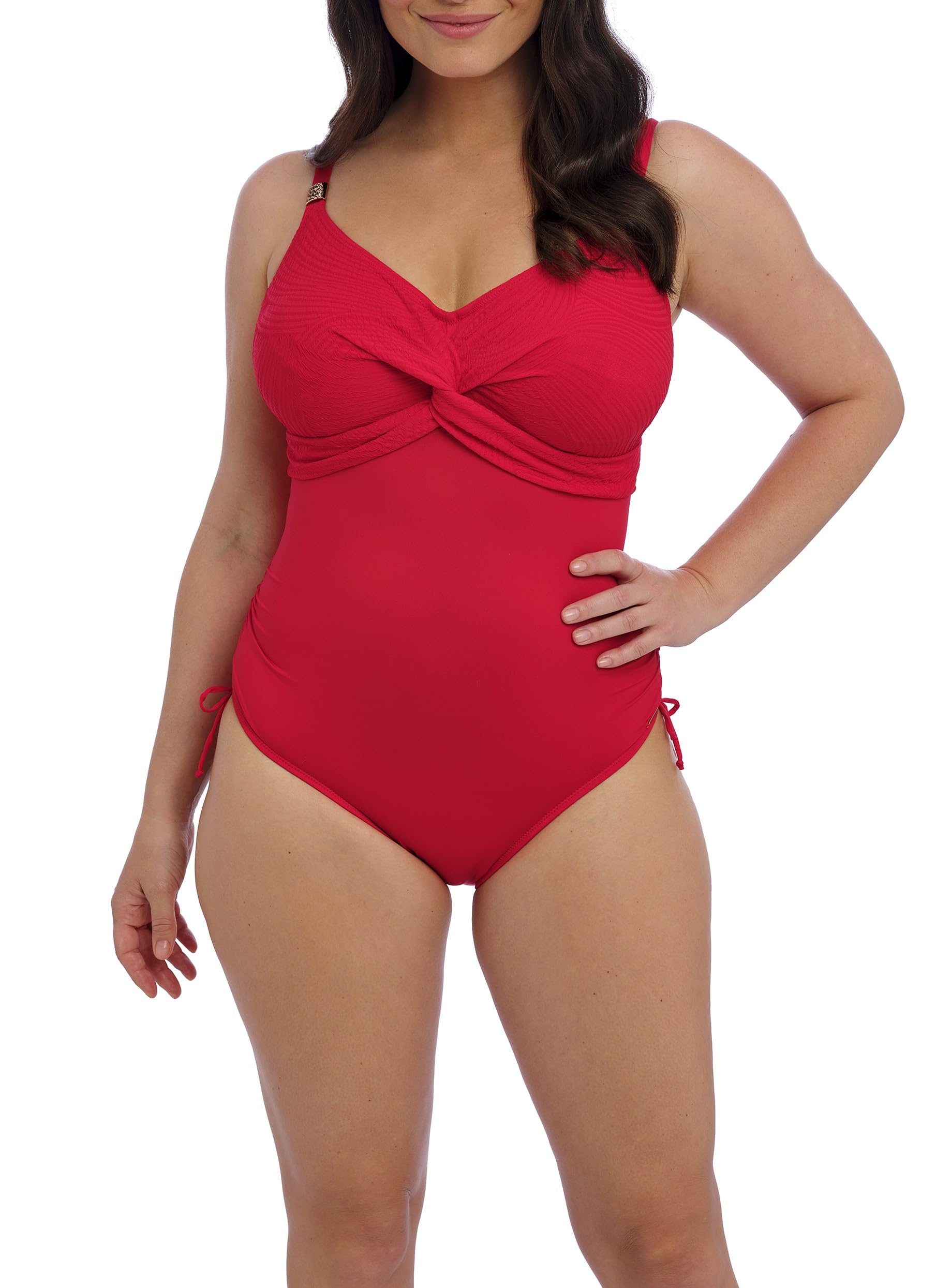 Fantasie Swim Women's Ottawa Underwire Twist Front Swimsuit, Bright Red, 32F