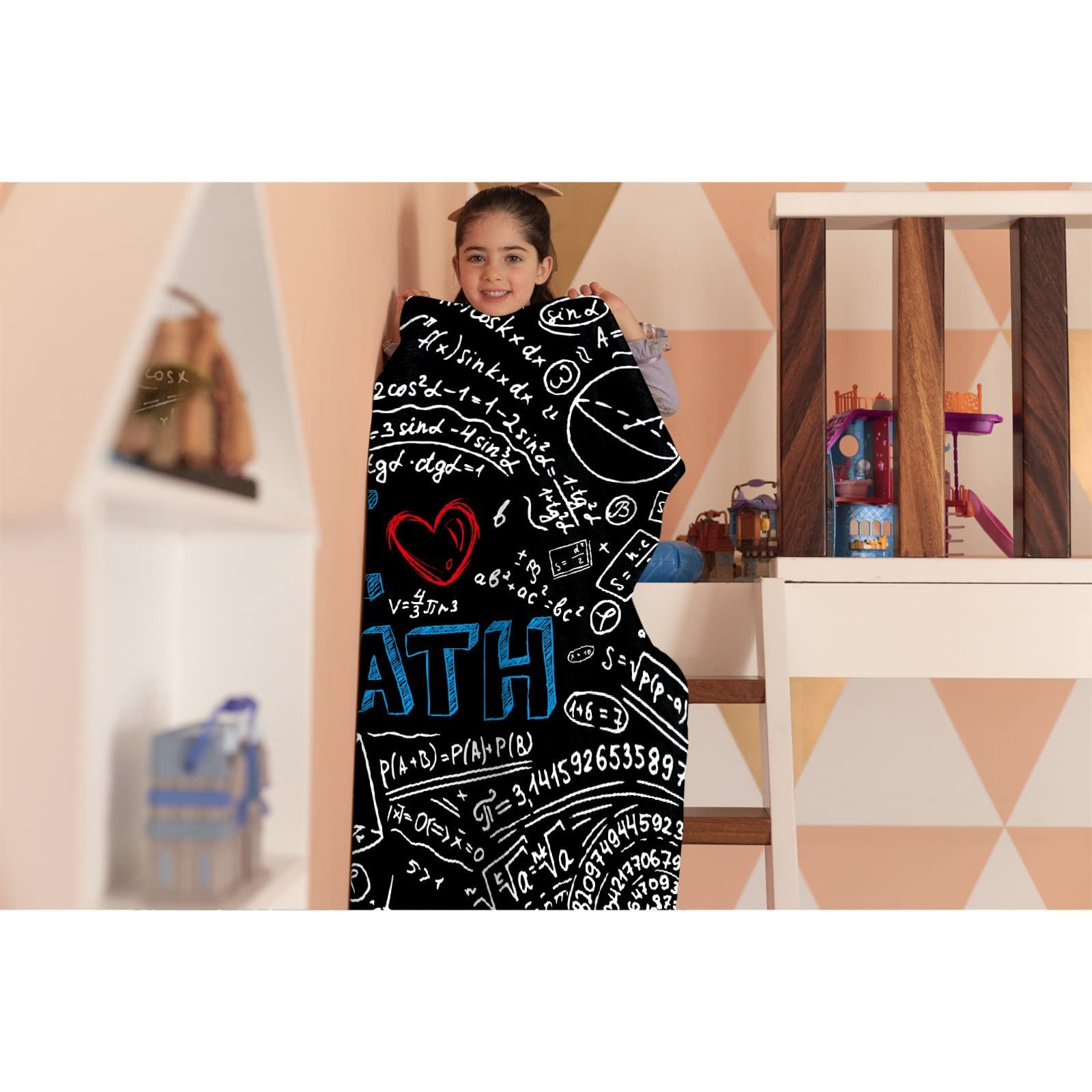 Love You So Math Blanket Flannel Throw Lightweight Super Soft Cozy Luxury Family Bed Blanket Birthday Gift Microfiber 50